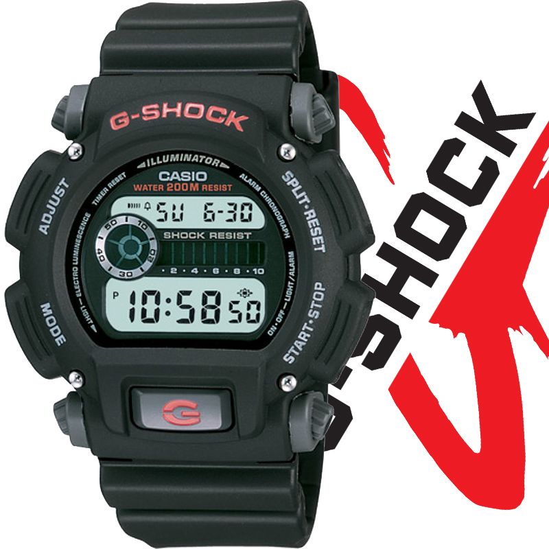 CASIO DW90521V MENS CLASSIC GSHOCK BLACK RESIN DIGITAL CHRONOGRAPH