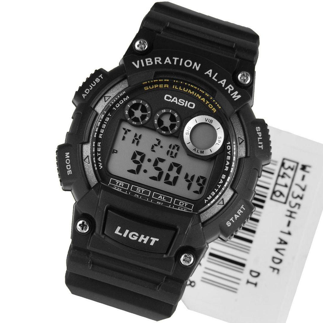 casio men's vibration alarm watch