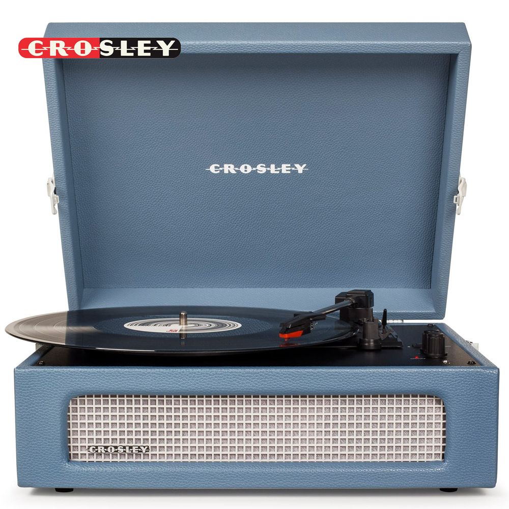 Crosley CR8017A-WB 3 Speed Voyager Portable Record Player Turntable ...