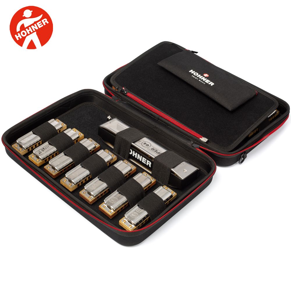 Hohner MZ20192 Flex Case Large Harmonica Holder Black Fits Up To 18