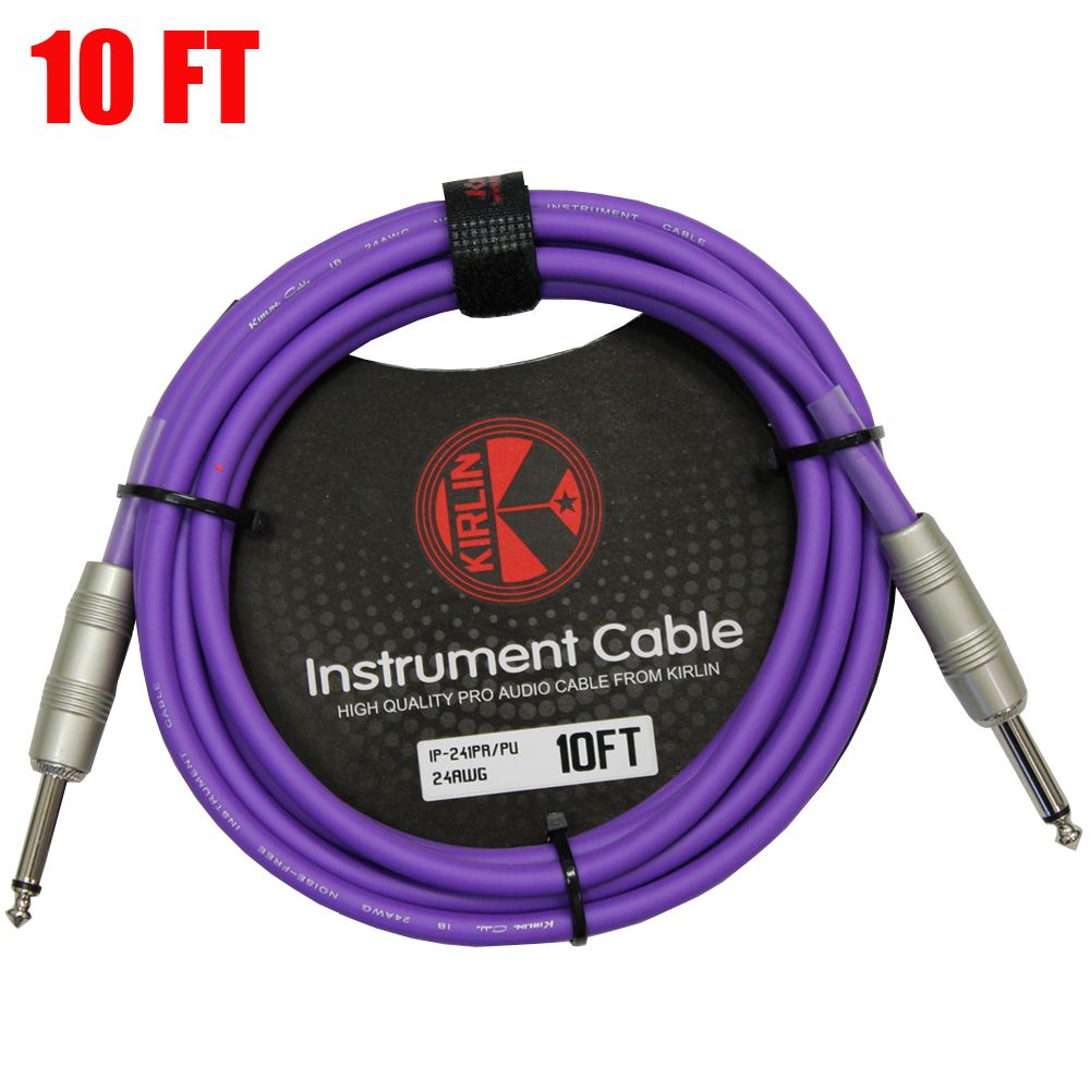 Kirlin 10FT Cable Straight Ends 24AWG Patch Cord Guitar Cable PURPLE