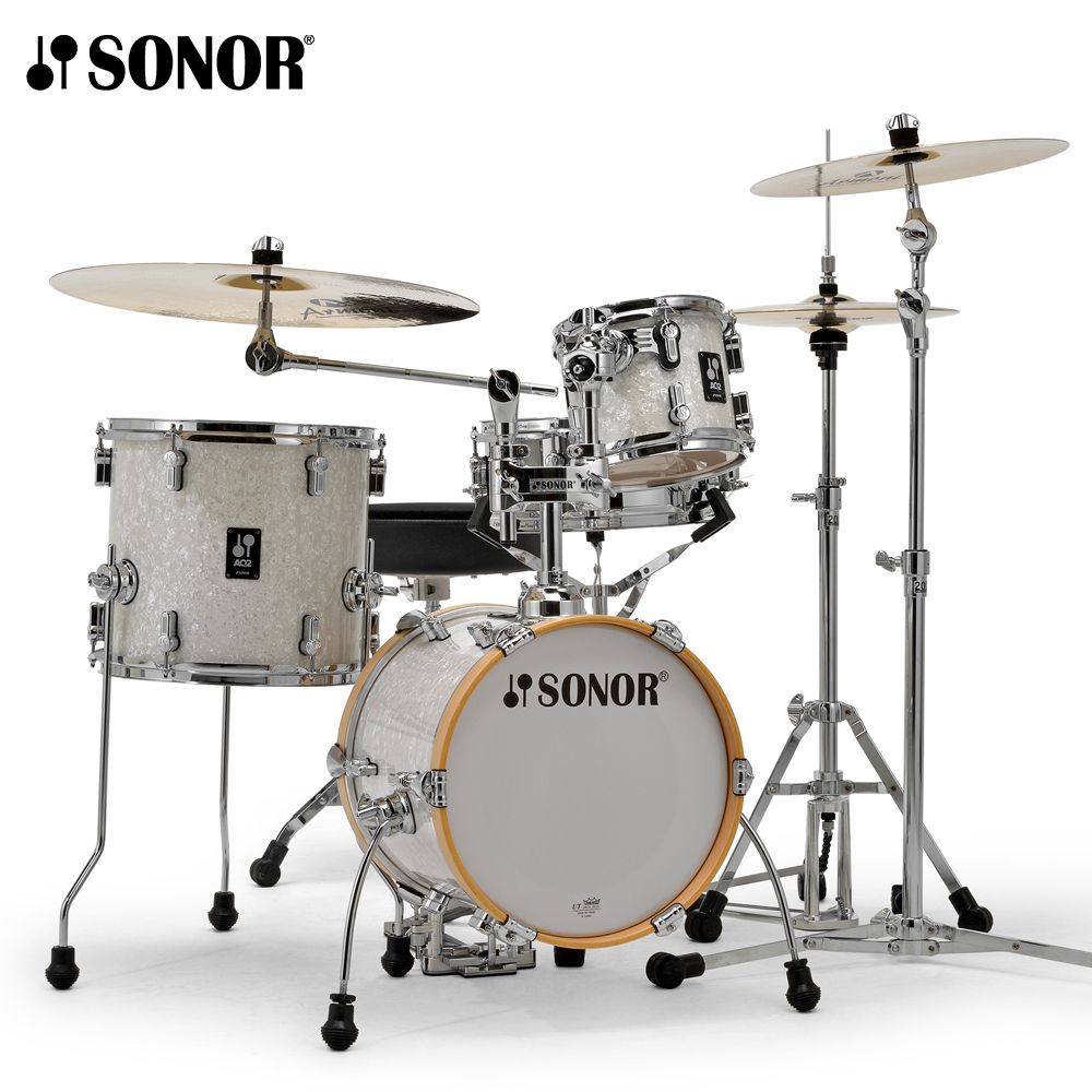 New Sonor Aq2 Martini Maple 4 Piece Drum Set Shell Pack White Marine Pearl Ebay