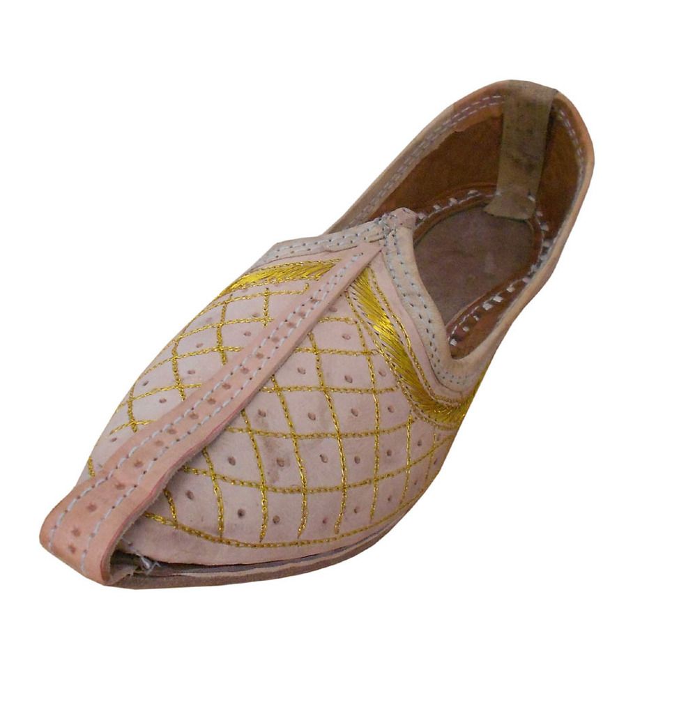 us 8 handmade men shoes leather flip flops indian jooti cream