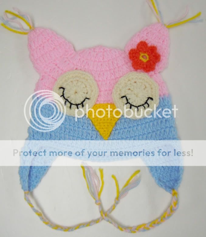 New Custom Crochet Knit Owl Photo Baby Hat Cap Any Size  