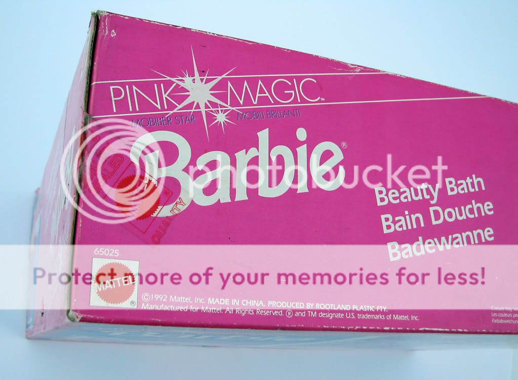 BARBIE EUROPEAN PINK MAGIC BEAUTY BATH PLAY SET NRFB 1992 PINK 